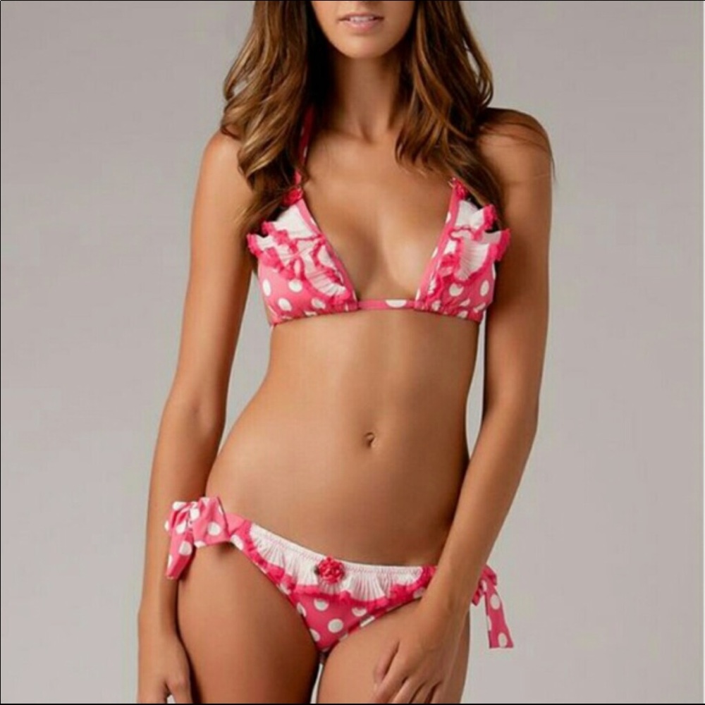 Betsey Johnson Surprise Party Polka-dot Bikin
